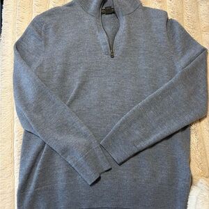 Men's Blue Half-Zip Sweater